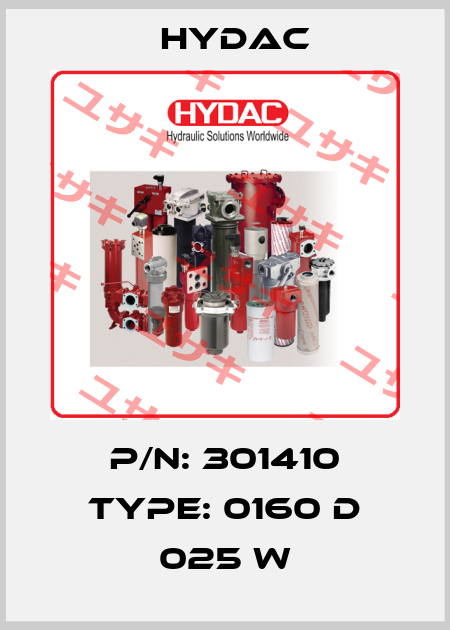 P/N: 301410 Type: 0160 D 025 W Hydac