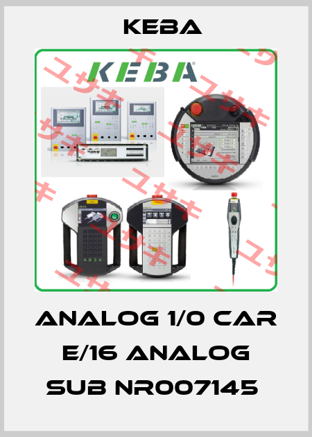 ANALOG 1/0 CAR E/16 ANALOG SUB NR007145  Keba