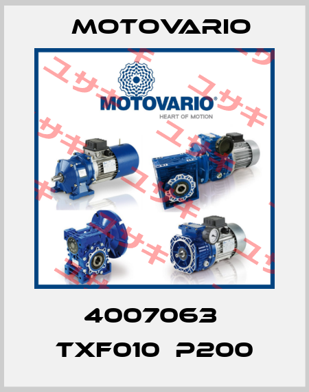 4007063  TXF010  P200 Motovario