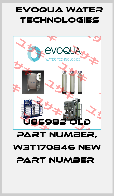 U85982 old part number, W3T170846 new part number  Evoqua Water Technologies