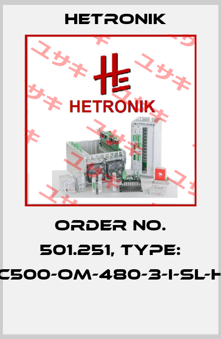 Order No. 501.251, Type: HC500-OM-480-3-I-SL-HS  HETRONIK