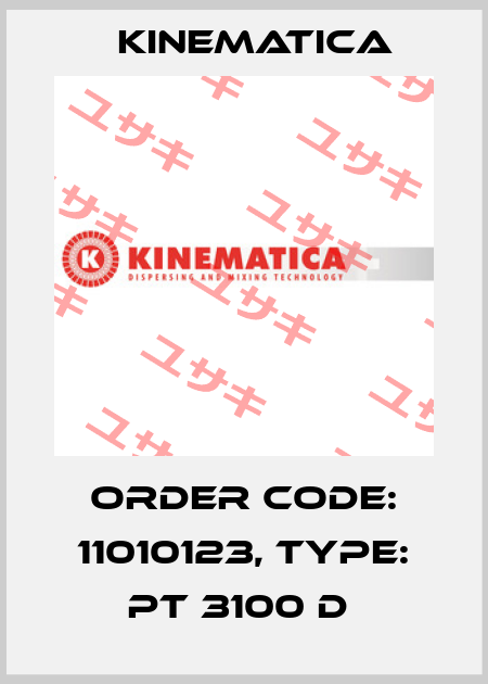 Order Code: 11010123, Type: PT 3100 D  Kinematica