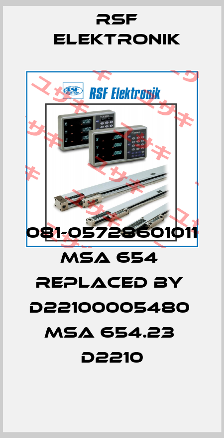 081-05728601011  MSA 654  replaced by  D22100005480  MSA 654.23  D2210 Rsf Elektronik