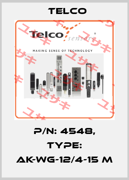 p/n: 4548, Type: AK-WG-12/4-15 m Telco