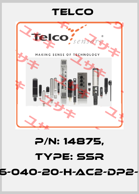 p/n: 14875, Type: SSR 02-086-040-20-H-AC2-DP2-0.5-J12 Telco