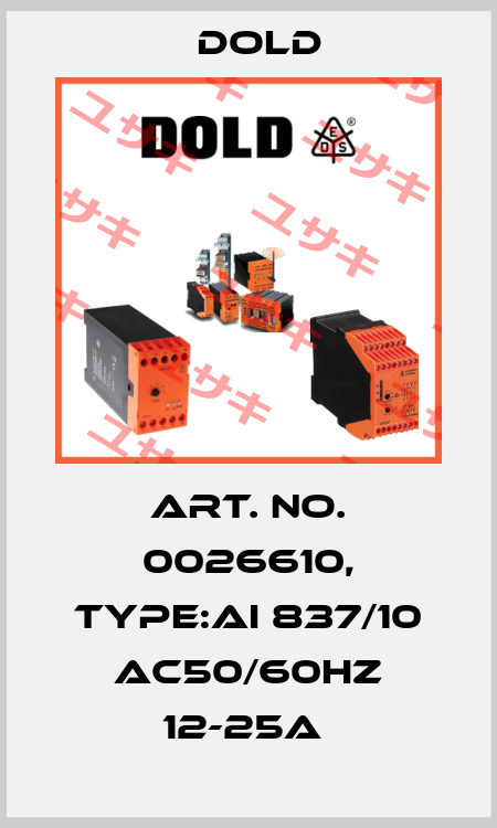 Art. No. 0026610, Type:AI 837/10 AC50/60HZ 12-25A  Dold