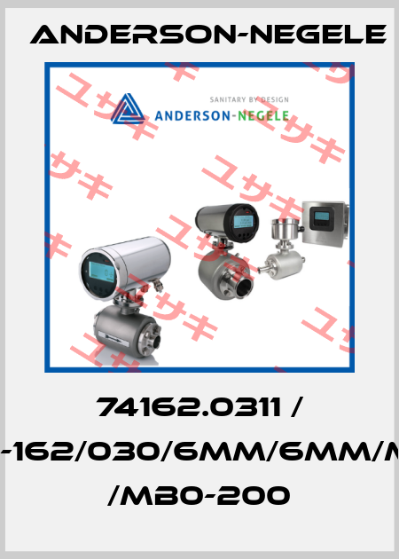 74162.0311 / TFP-162/030/6MM/6MM/MPU /MB0-200 Anderson-Negele