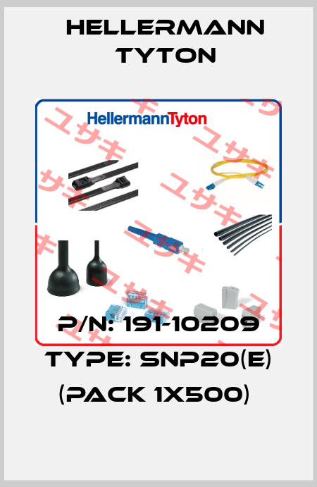 P/N: 191-10209 Type: SNP20(E) (pack 1x500)  Hellermann Tyton