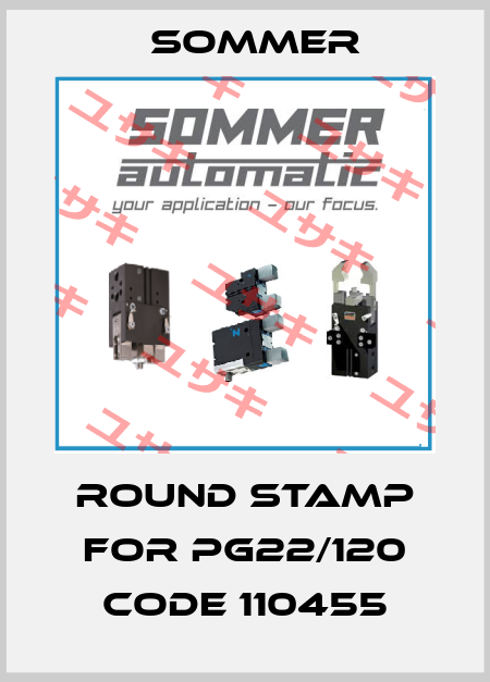 round stamp for PG22/120 Code 110455 Sommer