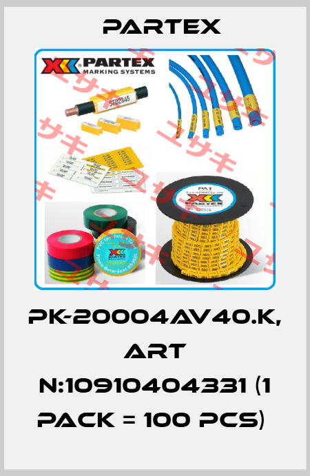 PK-20004AV40.K, Art N:10910404331 (1 Pack = 100 pcs)  Partex