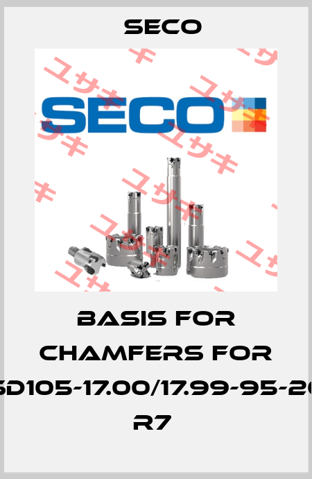 basis for chamfers for SD105-17.00/17.99-95-20 R7  Seco