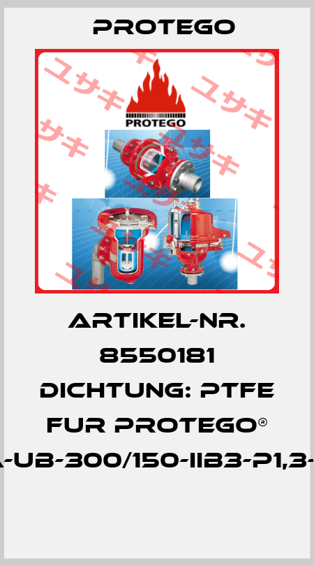 ARTIKEL-NR. 8550181 DICHTUNG: PTFE FUR PROTEGO® DA-UB-300/150-IIB3-P1,3-X3  Protego