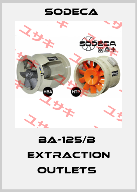 BA-125/B  EXTRACTION OUTLETS  Sodeca
