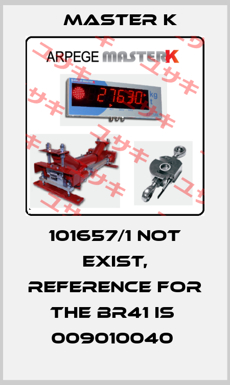 101657/1 not exist, reference for  the BR41 is  009010040  MASTER K