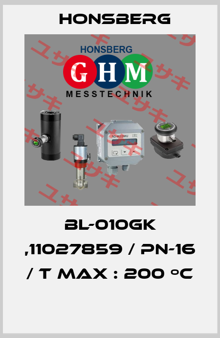 BL-010GK ,11027859 / PN-16  / T MAX : 200 ºC  Honsberg