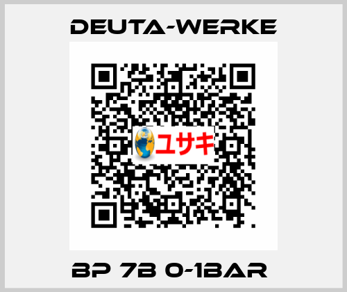 BP 7B 0-1bar  Deuta-Werke