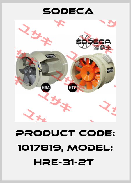 Product Code: 1017819, Model: HRE-31-2T  Sodeca