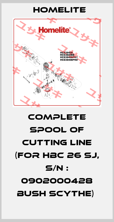COMPLETE SPOOL OF CUTTING LINE (FOR HBC 26 SJ, S/N : 0902000428 BUSH SCYTHE)  Homelite