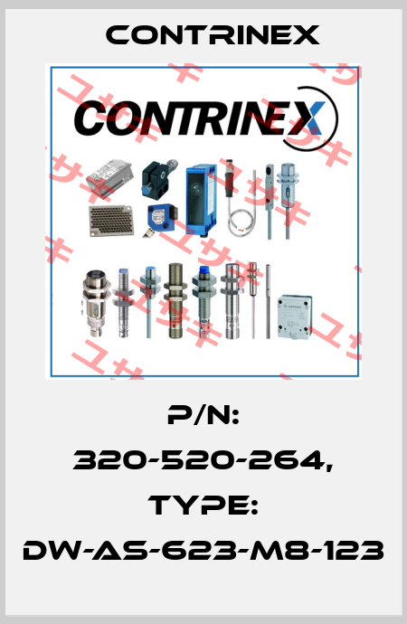p/n: 320-520-264, Type: DW-AS-623-M8-123 Contrinex