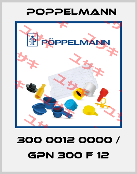 300 0012 0000 / GPN 300 F 12 Poppelmann