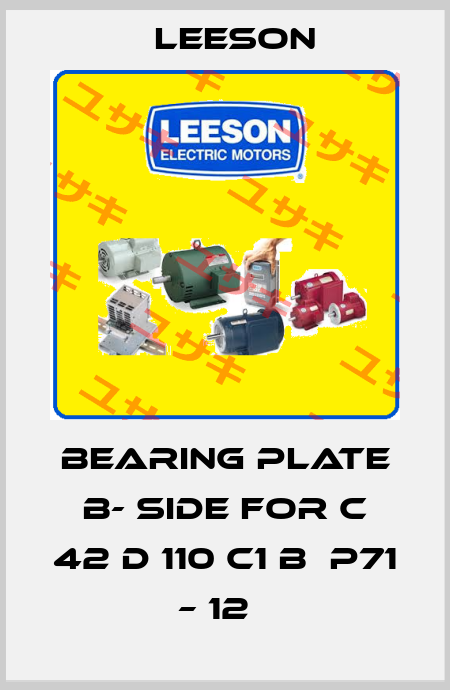 Bearing plate B- side for C 42 D 110 C1 B  P71 – 12   Leeson