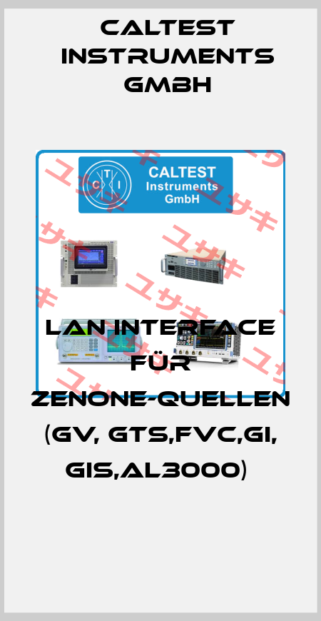 LAN Interface für Zenone-Quellen (GV, GTS,FVC,GI, GIS,AL3000)  Caltest Instruments GmbH