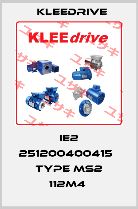 IE2 251200400415   Type MS2 112M4  Kleedrive