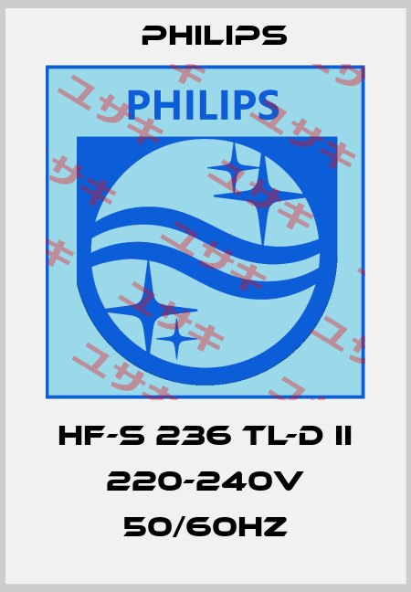 HF-S 236 TL-D II 220-240V 50/60Hz Philips