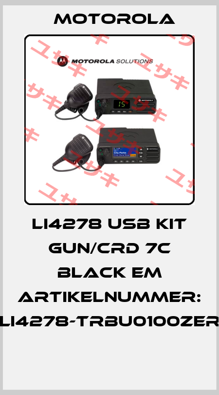 LI4278 USB KIT GUN/CRD 7C BLACK EM ARTIKELNUMMER: LI4278-TRBU0100ZER  Motorola