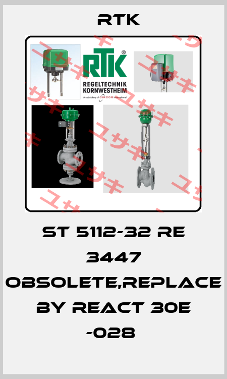 ST 5112-32 RE 3447 obsolete,replace by REact 30E -028  RTK