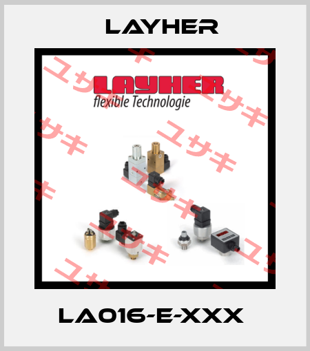 LA016-E-XXX  Layher