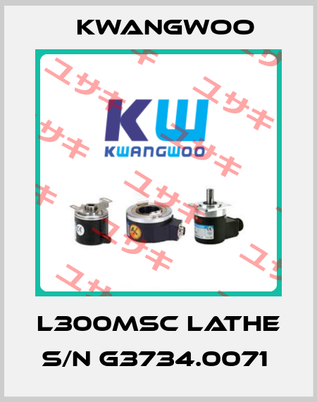 L300MSC lathe S/N G3734.0071  Kwangwoo