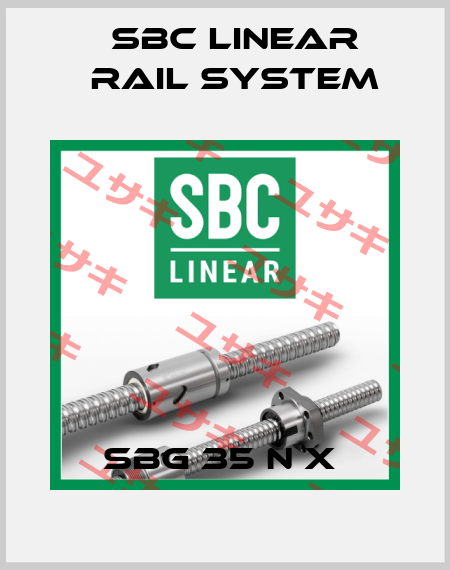SBG 35 N X  SBC Linear Rail System