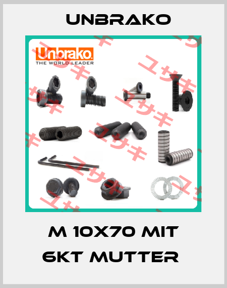 M 10X70 MIT 6KT MUTTER  Unbrako