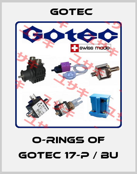o-rings of GOTEC 17-P / BU Gotec