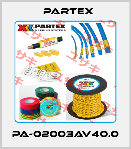 PA-02003AV40.0 Partex