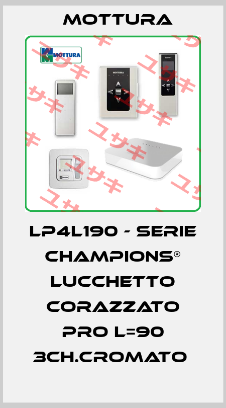LP4L190 - SERIE CHAMPIONS® LUCCHETTO CORAZZATO PRO L=90 3CH.CROMATO  MOTTURA