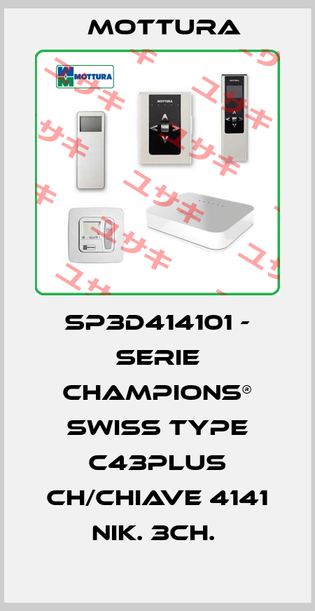 SP3D414101 - SERIE CHAMPIONS® SWISS TYPE C43PLUS CH/CHIAVE 4141 NIK. 3CH.  MOTTURA