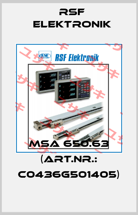 MSA 650.63 (Art.Nr.: C0436G501405) Rsf Elektronik