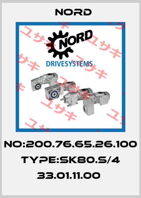 NO:200.76.65.26.100 TYPE:SK80.S/4 33.01.11.00  Nord