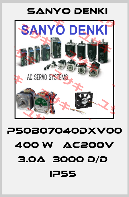 P50B07040DXV00  400 W   AC200V   3.0A  3000 D/D  IP55  Sanyo Denki