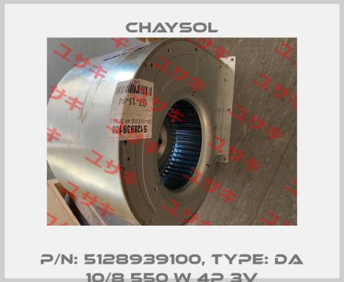 P/N: 5128939100, Type: DA 10/8 550 W 4P 3V Chaysol