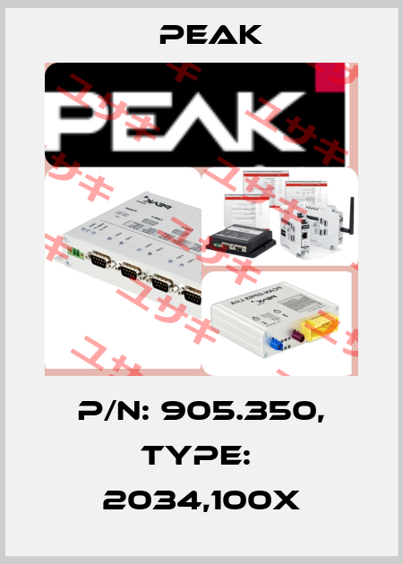 P/N: 905.350, Type:  2034,100x PEAK