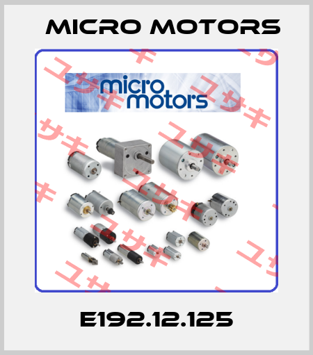 E192.12.125 Micro Motors