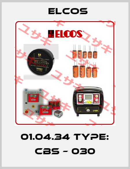 01.04.34 Type: CBS – 030 Elcos
