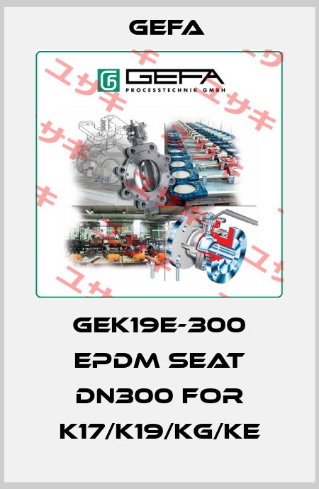 GEK19E-300 EPDM Seat DN300 for K17/K19/KG/KE Gefa