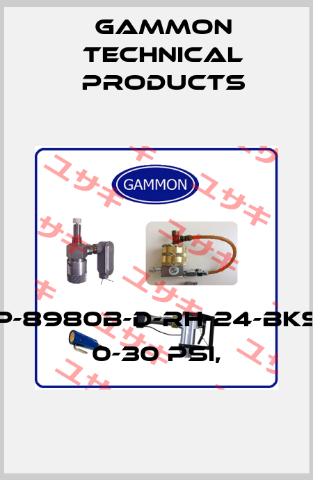 GTP-8980B-D-RH-24-BKS-O, 0-30 PSI, Gammon Technical Products