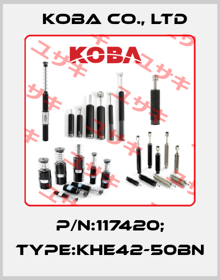P/N:117420; Type:KHE42-50BN KOBA CO., LTD