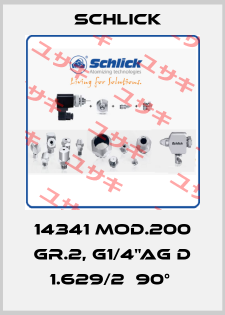 14341 MOD.200 GR.2, G1/4"AG D 1.629/2  90°  Schlick