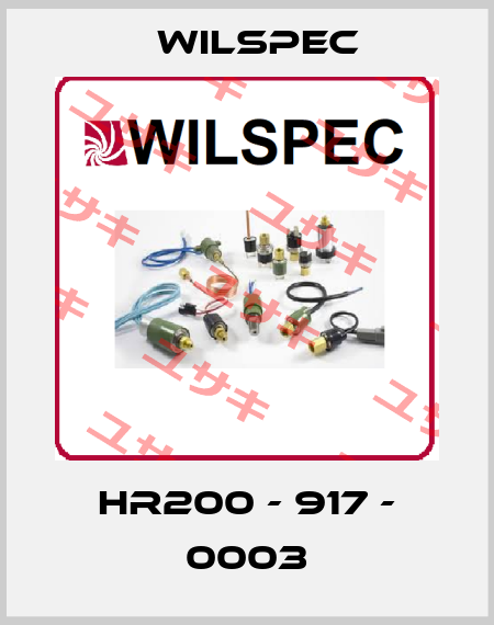 HR200 - 917 - 0003 Wilspec